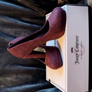 Juicy Couture Burgundy Platform Heels